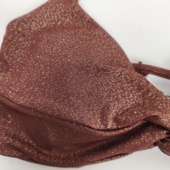 L*Space Shimmer Ringo Bikini Top in Cafe Brown Size XS NWT - Picture 3 of 6